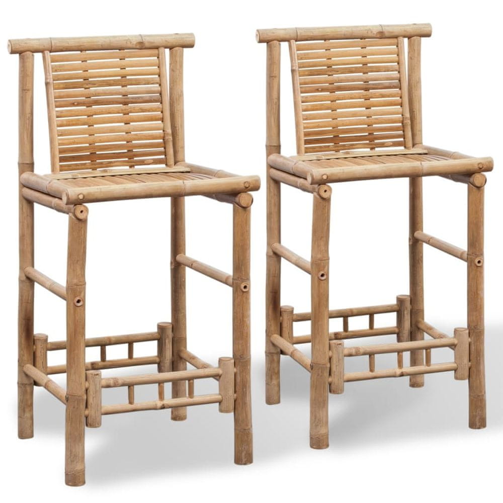 Vidaxl Barové stoličky 2 ks, bambus